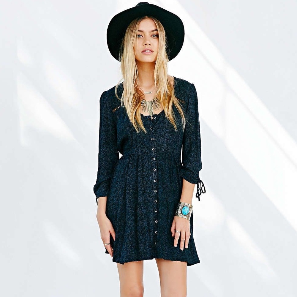 Crepe Babydoll Dress